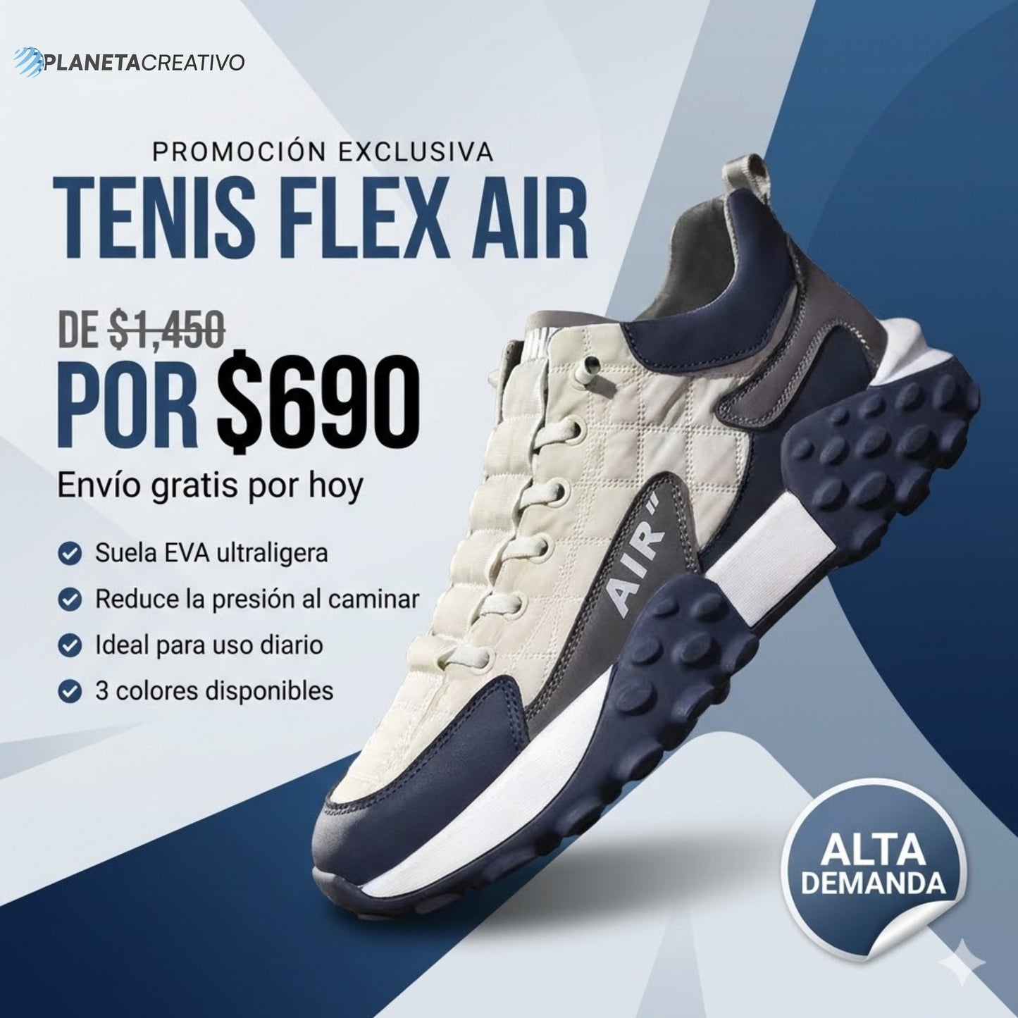 Tenis Ortopédico Air Flex – Alivio Real del Dolor y Comodidad Total