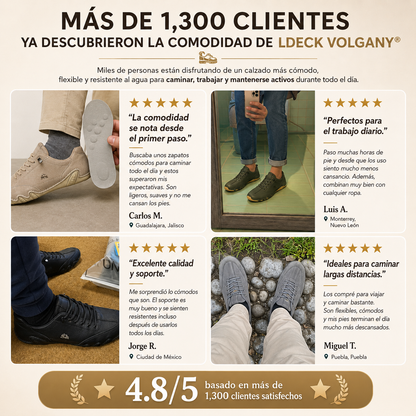 Zapatos Ortopédicos LDeck Volgany - Máxima Comodidad, Flexibilidad y Soporte Todo el Día