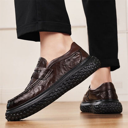 Zapatos de cuero retro para hombre