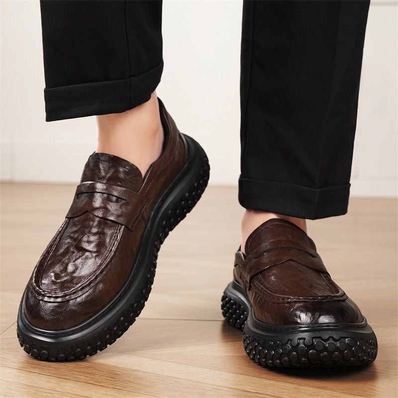 Zapatos de cuero retro para hombre