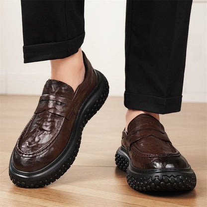 Zapatos de cuero retro para hombre