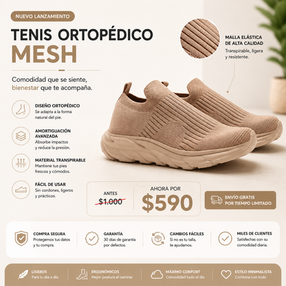 Tenis Ortopédico Mesh Novara