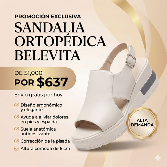 Sandalia Ortopédica Belevita - Diseño Ergonómico y Elegante
